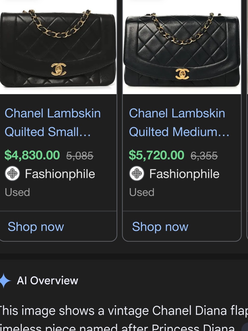 VINTAGE CHANEL Princess Diana Bag - Picture 5 of 7